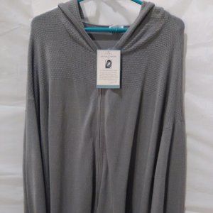 Jaclyn Smith Long Sleeve Zip Up Hoodie Sweater Color Gray Size XXL ( NWT)